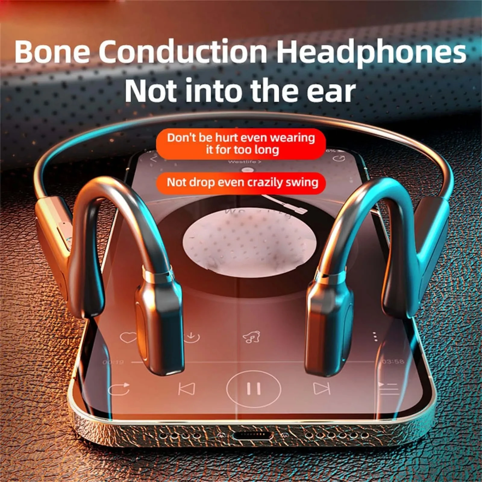 

G1-1 Wireless Bluetooth 5.1 Headset Concept Bone-Conduction Surround Sound Waterproof Headset Noise Reduction Sports Earbuds