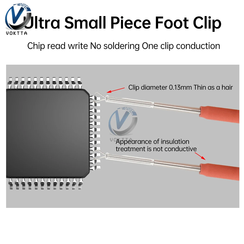 10 Uds Chip Universal Micro IC abrazadera SOP SOIC TSOP MSOP SSOP SMD IC Clip de prueba Pin enchufe adaptador programador para analizador lógico