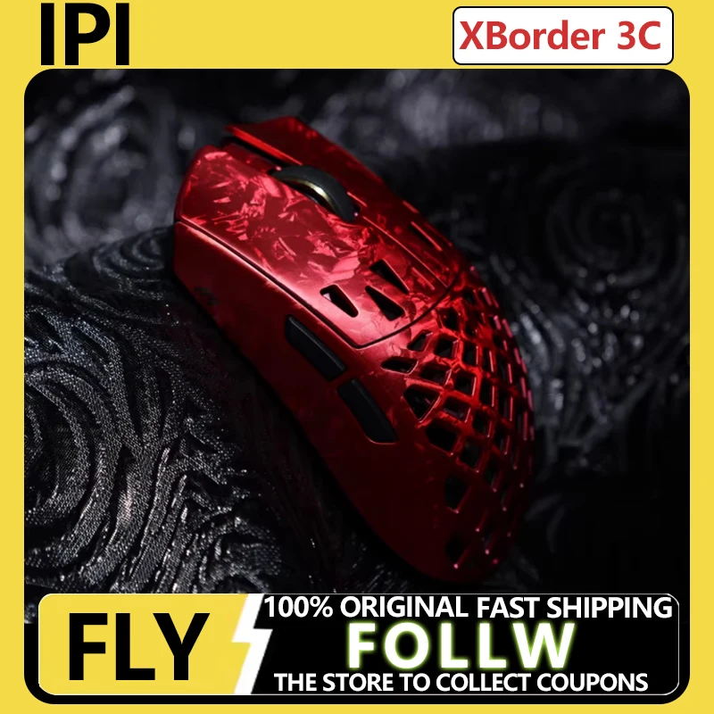 

НОВАЯ Игровая мышь IPI FLY из углеродного волокна с полым корпусом, двойной 8K-приемник, 3 режима, Bluetooth, беспроводная, 3950 DPI, киберспортивная мышь для геймеров, подарок