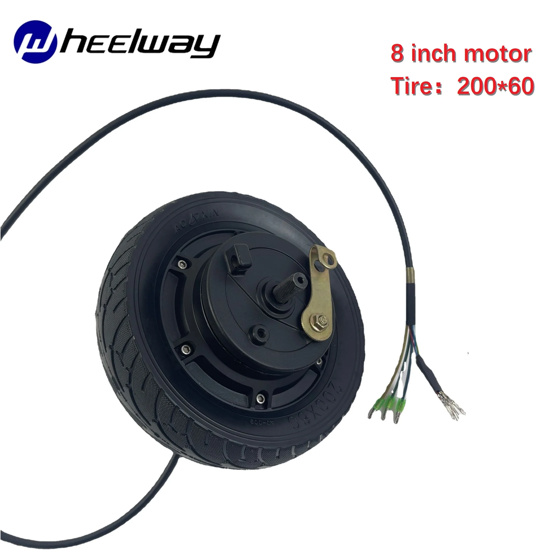 Inflatable Solid Tire for Electric Bicycle, Drum Brake Hub Motor, High Power, 48V, 1000W, 200x60, 8 inch