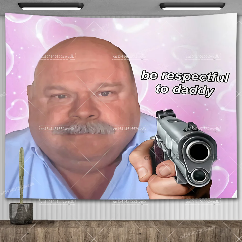 Bertram Hate Kids Flags Meme Tapestry Wall Hnaging Be Respectful To Daddy Tapestrys Aesthetic Party Backdrops Home Decoration