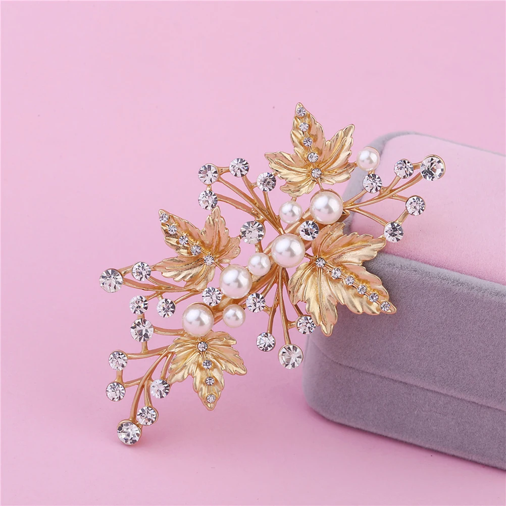 

2 Pcs Pearl Headdress Bridal Clips Bride Hair Pin Accessory Fine Accessories Wedding for