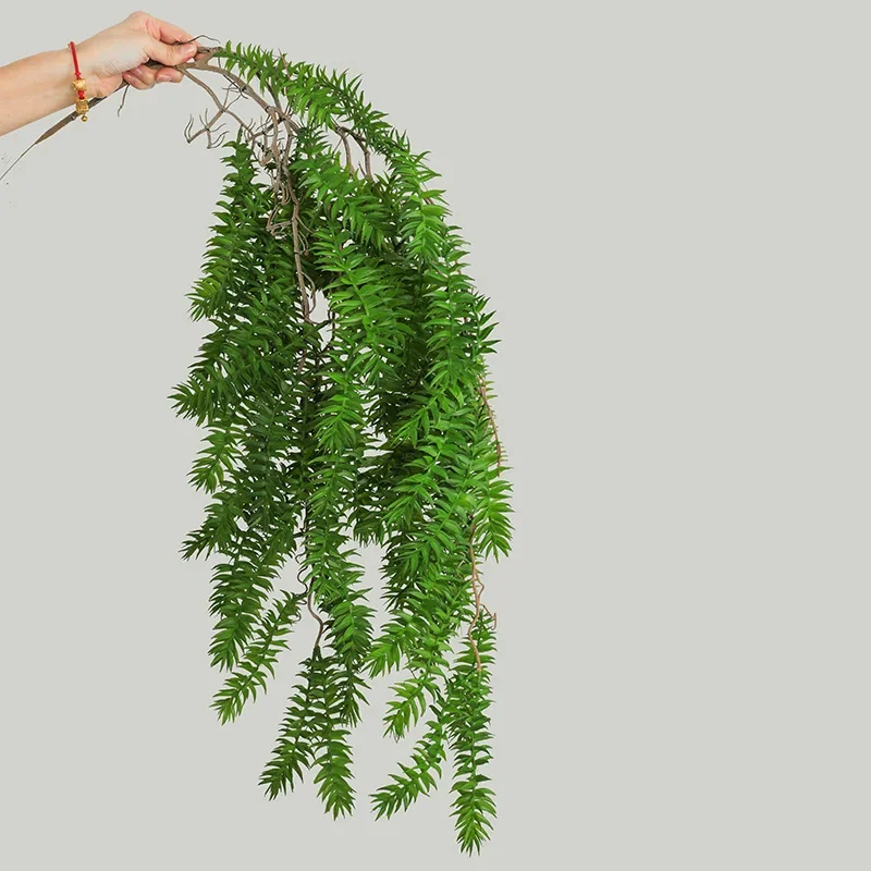 Realistic Simulation Vines and Vines Artificial Plants Spruce Pine Wall Hanging Wedding Home Room Wall Decoration Arch Decor