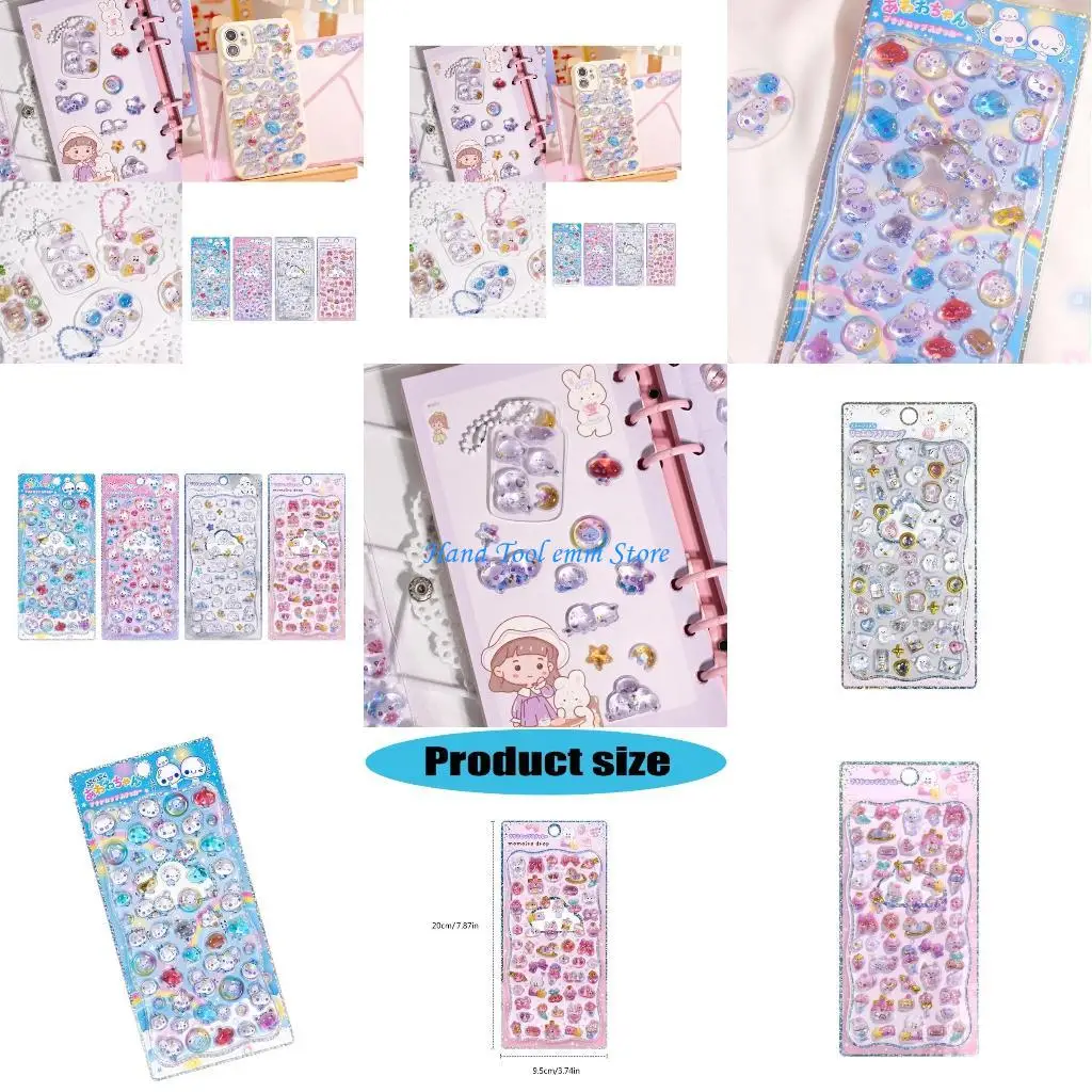 

H37F Animal Sticker Decorative PVC Sticker for Kids Art Craft Scrapbooking Journals Phone Case Water Bottle Kid Rewarding