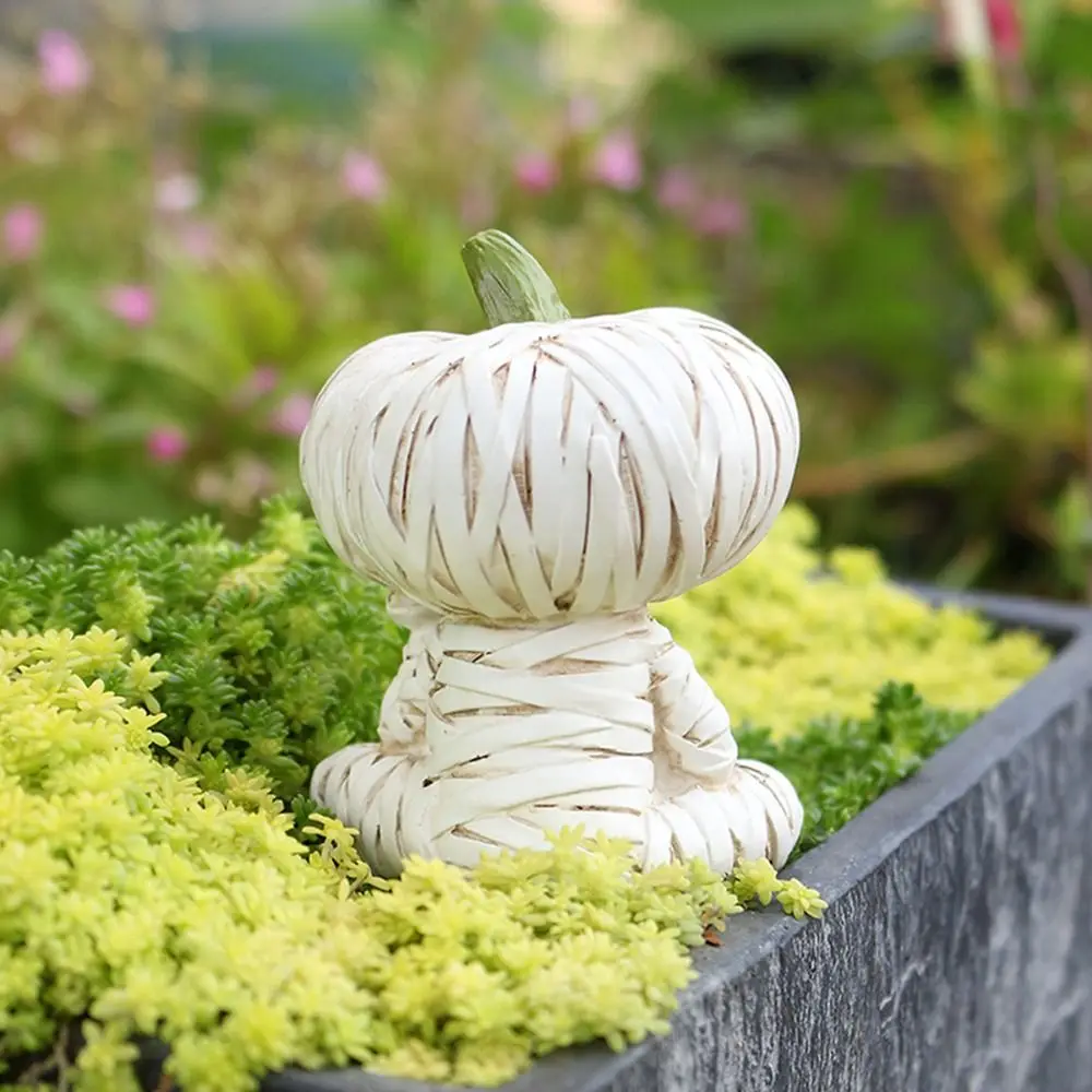 

Resin Pumpkin Scarecrow Fishing Statue Cartoon Creative Pumpkin Elf Sculpture Cute Waterproof Miniatures Figurine Fish Pond