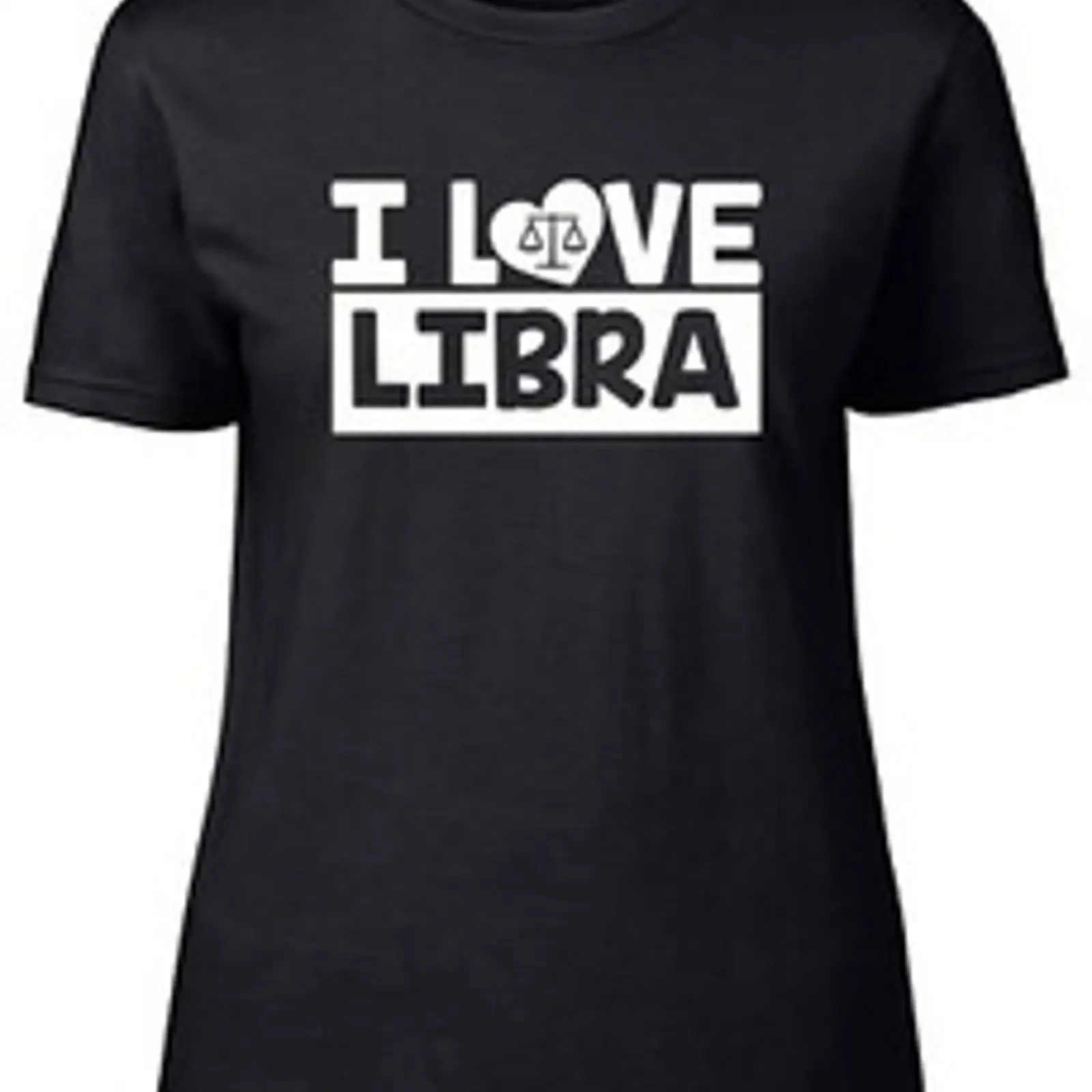 I Love Libra Zodiac Fitted Damen Ladies T Shirt vintage Washed homme Comfortable Slightly fashion Versatile Breathable Casual