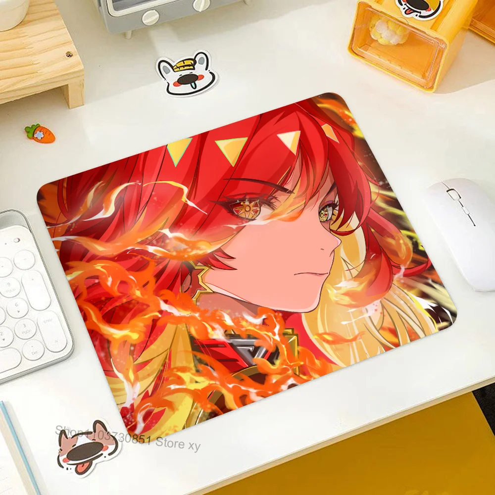 

Mavuika Genshin Impact Mousepad RGB Small Size Gaming Mouse Pad With LED Light Desk Mat Super Smooth Non-slip Rubber Bottom