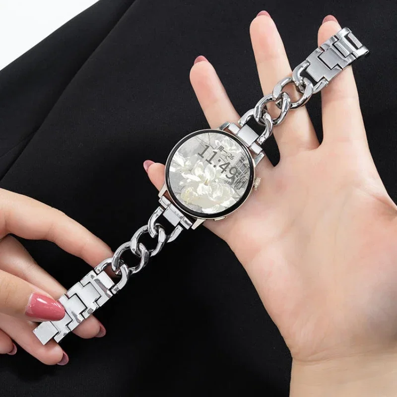 Металлический Ремешок Для Huawei Watch GT4 41 мм, браслет из нержавеющей стали для Samsung Galaxy Watch 6/5/4 44/40 мм, Garmin, 18 мм 20 мм 22 мм