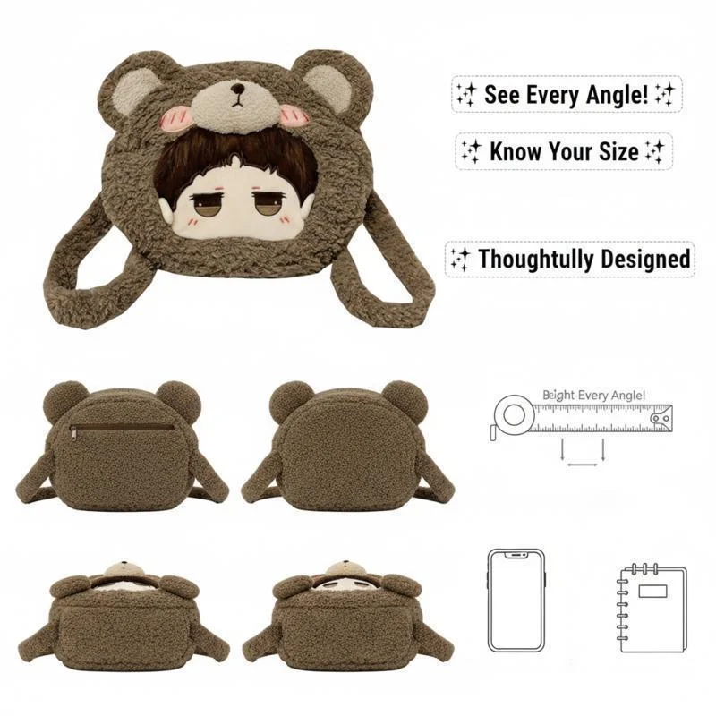 Rafayel Aster Plush Backpacks Love And Deepspace Y2K Furry Kawaii Cute Double Shoulder Bag Doll Hair Backpacks Sweet Bag New