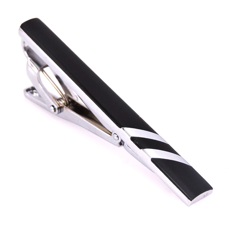 Classic men\'s and women\'s tie clip high-quality metal black blue Lucky Clover clip business suit shirt accessories jewelry gifts