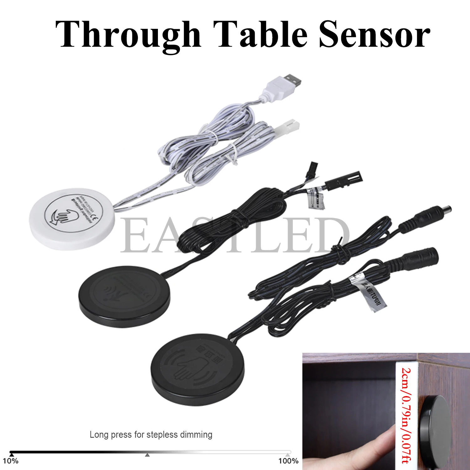 Through Table Touch Sweep Sensor Switch Hidden DC 5V 12V 24V Immediately On/off Penetrable Wood Movement Detector for LED Strip