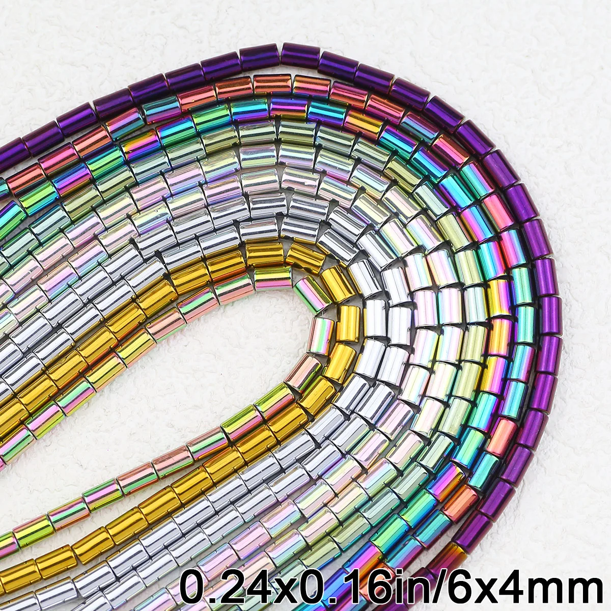 Zylinder Hämatit Rohr Perlen Naturstein Lose Spacer Perlen 6x4mm 55 stücke Für Schmuck Machen Armbänder Halsketten diy Zubehör