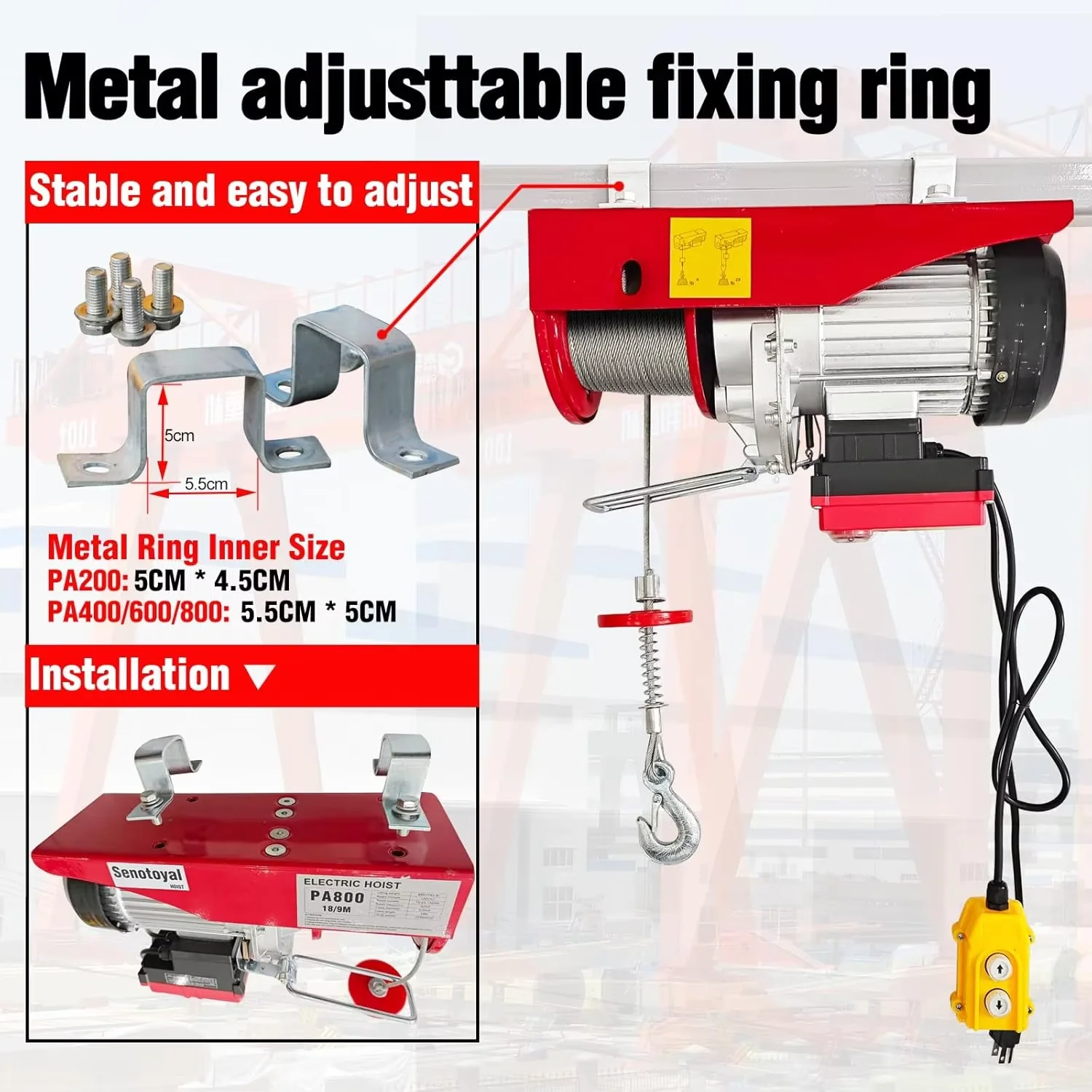 220v electric hoist household crane winch lift crane small lift hoist hoist