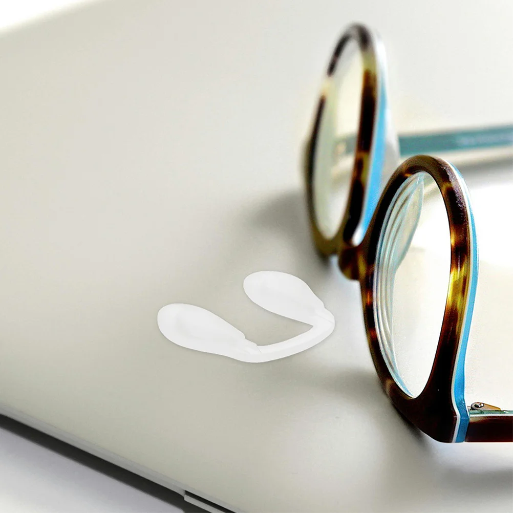 4 قطعة منصات أنف للنظارة من السيليكون الشفاف العالمي استبدال المضادة للانزلاق وسادة جسر الأنف النظارات اكسسوارات النظارات الملحقات #6