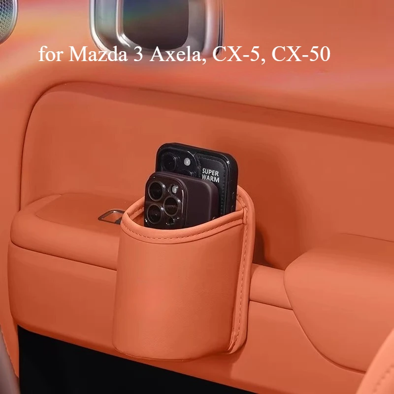 Car Door Cup Holder & Seat Storage Box for Mazda 3 Axela, CX-5, CX-50, Auto Drink Organizer