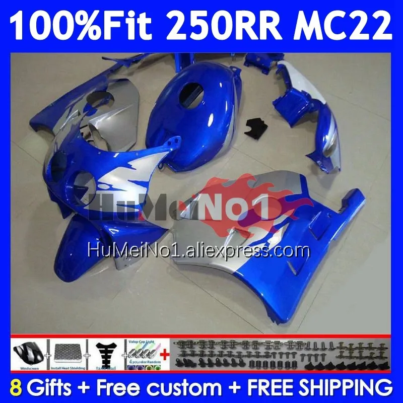 

Injection Body For HONDA CBR Blue silver 250RR CBR250RR 1990 1991 1992 1993 1994 19No.26 MC22 CBR250 RR 95 96 97 98 99 Fairing