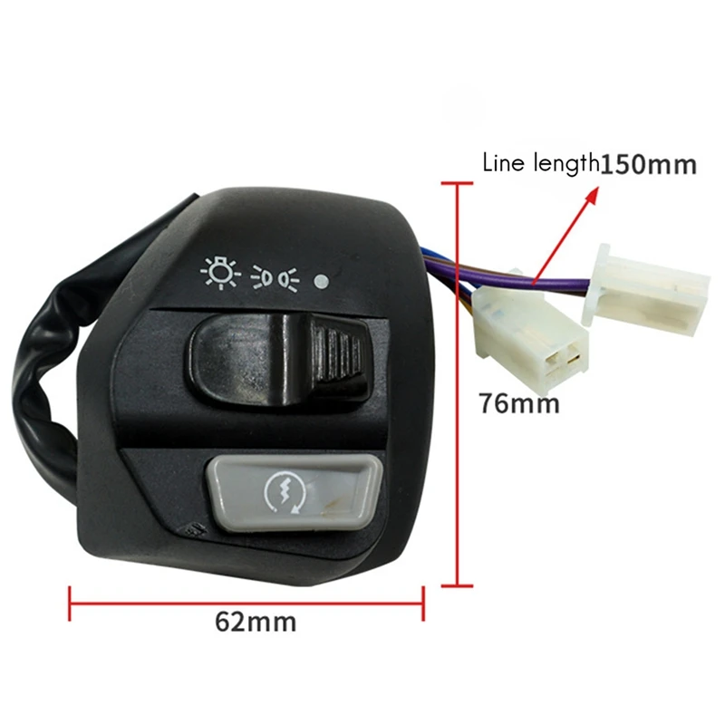 22Mm Motorcycle Switches ON/OFF Button Handlebar Ontrol Horn Turn Signal Start Switch For Yamaha MIO LC135