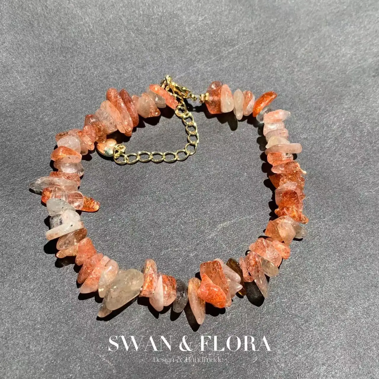 

Natural Sanidine Gold Sunstone Bracelet For Woman Crystal Bracelet Jewelry Orange Stones Wholesale Healing Energy Gift Lucky