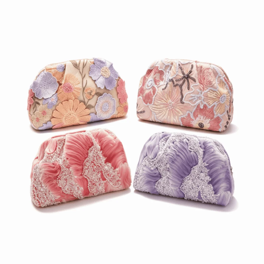 

Fashion Elegante Sequins Clutch Bag Sequins Clip Floral Pop Shell Clutch Bag Flower Embroidery Crossbody Bags for Wiomen