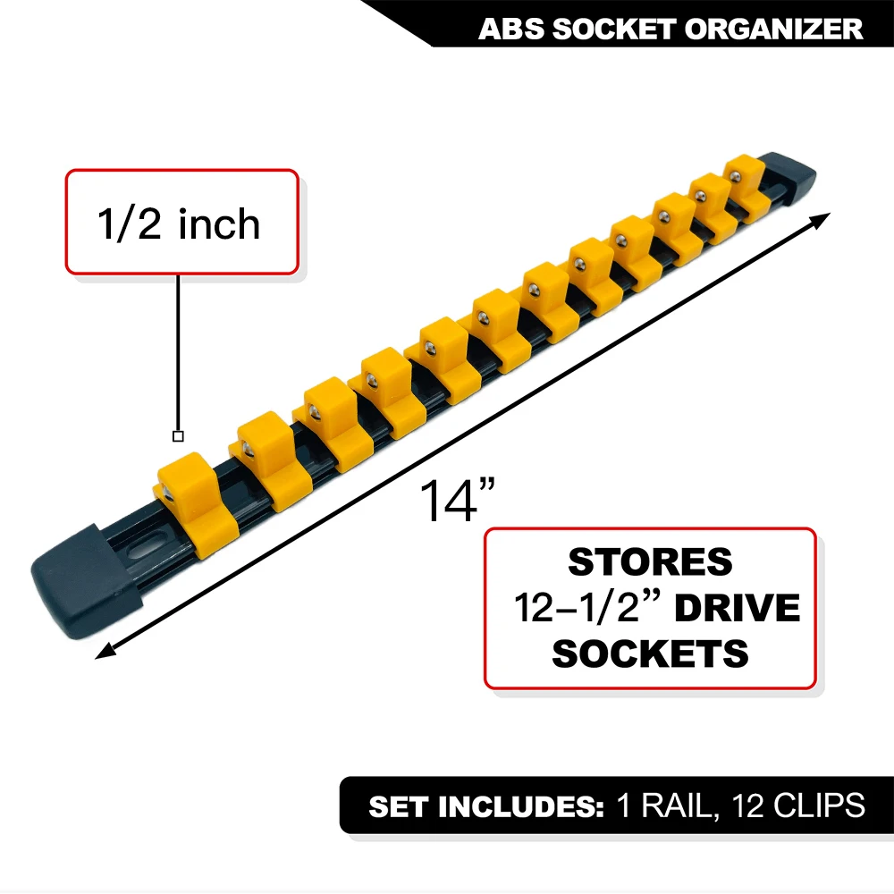 1/4 "3/8" 1/2 "Wrench Houders Rechte Plastic Universele Socket Organizer Rail Beugel Reparatie gereedschap Socket muursleutel Thuis Gereedschap