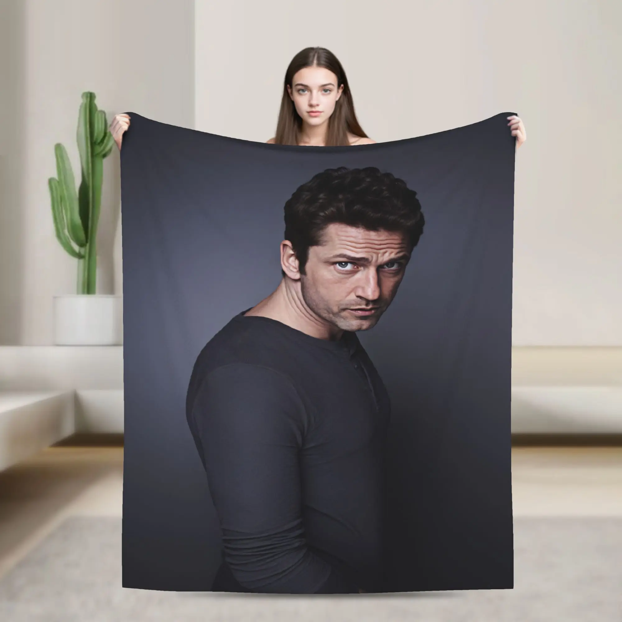Gerard Butlers Plush Blankets Children  Flannel Throw Blanket For Outdoor Soft Warm Design Quality Bedspread Birthday Gift