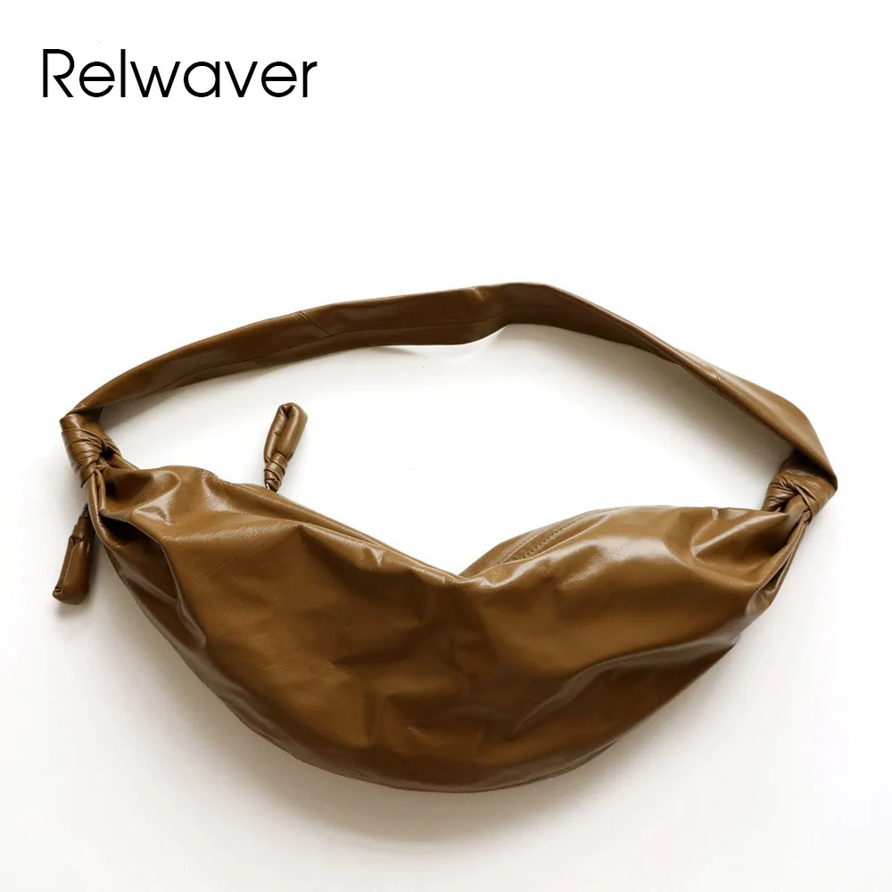 

Relwaver crossbody bag women men genuine leather chest bag 2024 autumn winter women men shoulder bag casual hobos fashion bag