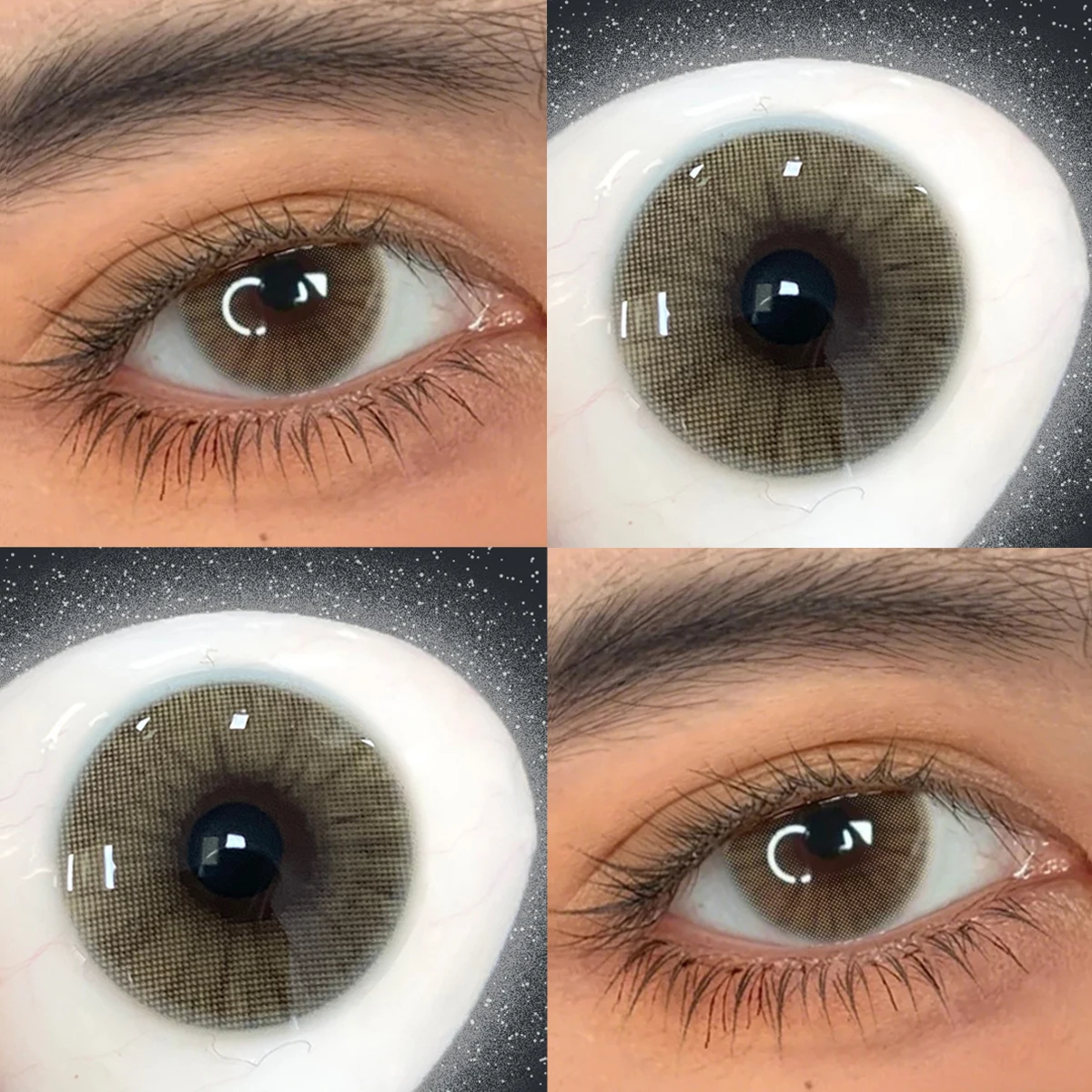 VISUASHOW Hidrocorcolor Farbige Kontaktlinsen für Halbjährlichen Gebrauch, Kleine Pupillen, Augen-Schönheits-Make-up-Linsen für Tägliche Party-Kosmetik – Detail 21