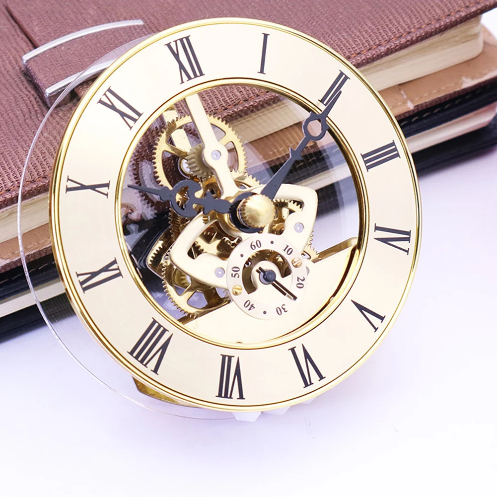 for durable Clock Insert Replacement Clock Movement Diameter 86mm Gold Large Black for roman Numerals Moving Gear Clock