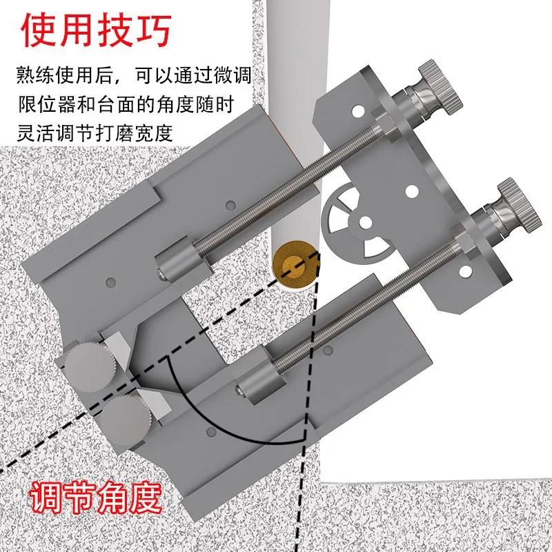 Quartz Stone Marble Countertop Mesa Basin Slotted Roller Limiter with Trimmer Seam Machine Tools