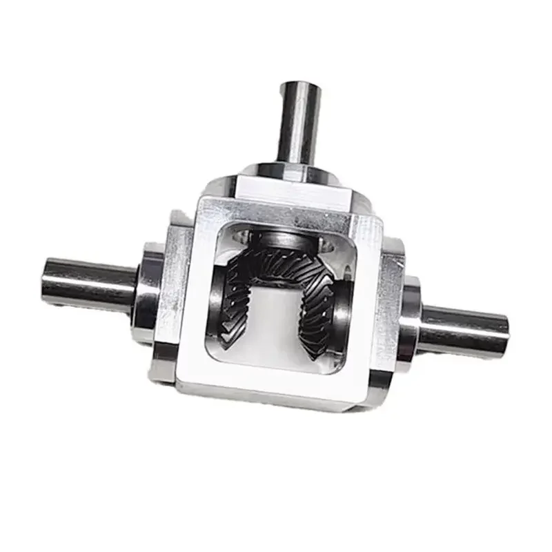 -Right Angle Drive Gearbox 10Mm Shaft Diameter Small 1:1 T Type Cross Commutator Bevel Gearbox Rotation