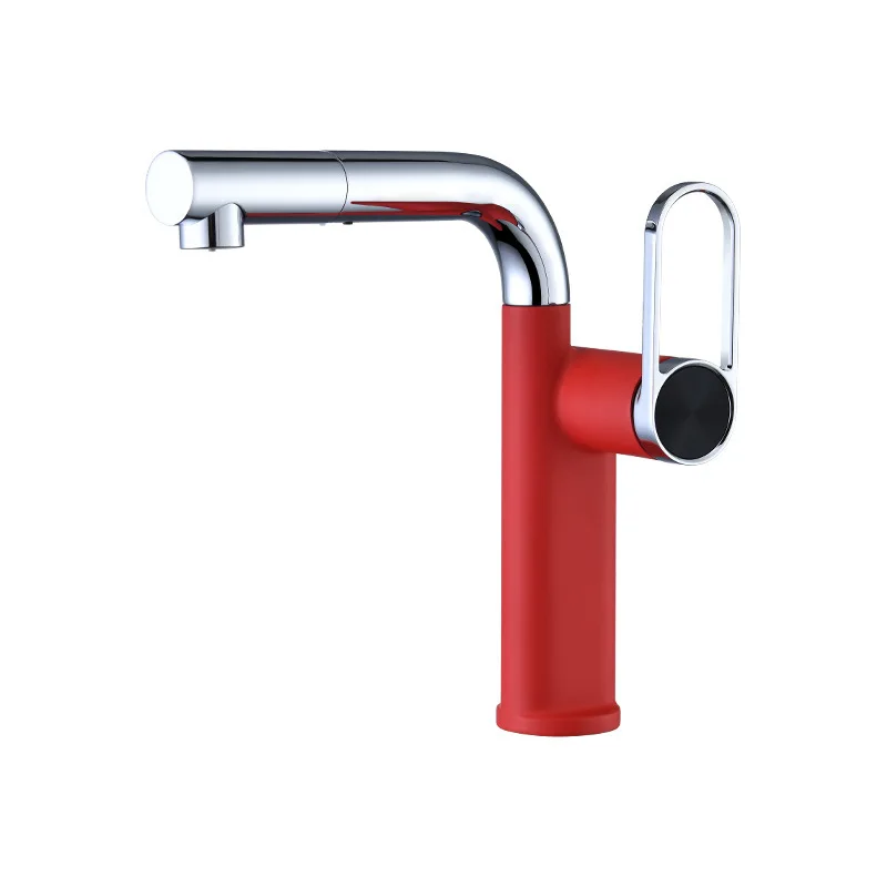 

New Cream White Matcha Green Material Copper Rotating Hot and Cold Faucet Vegetable Basin Washbasin Universal