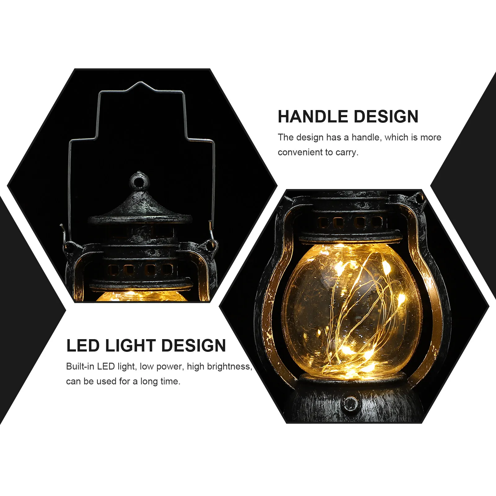 

Vintage LED Camping Lantern Portable Handheld Tent Light for Outdoor Hiking Emergency Use Multi-Function Reliable Lamp