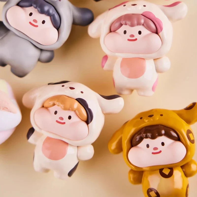 Meatball Marshmallow Puppy Series Mini Doll Blind Box Toys Surprise Bag Cute Anime Figure Desktop Model Girls Gift Collection