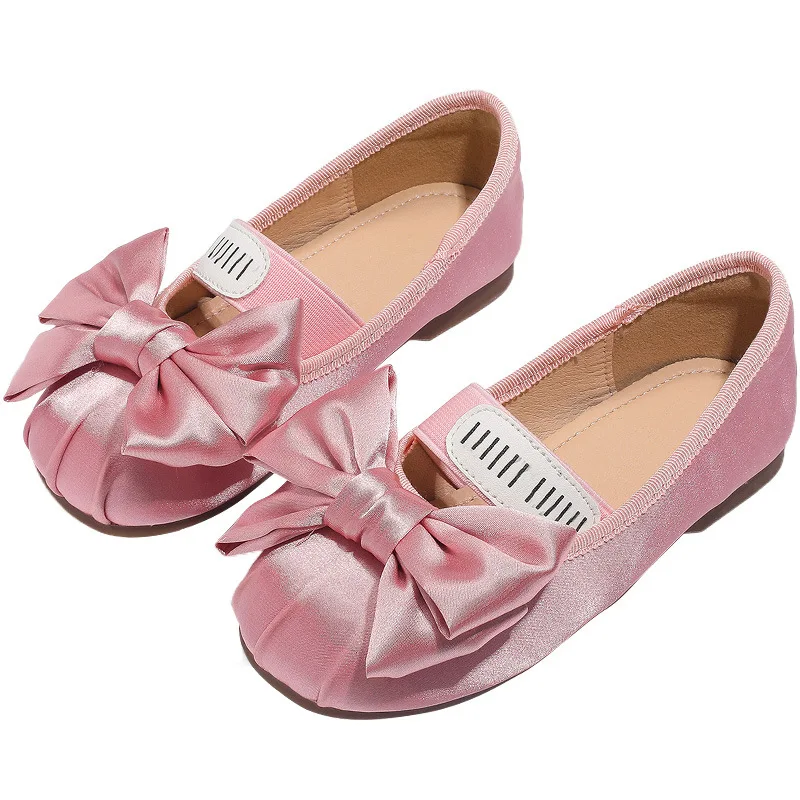 

Bow Children's ballet Flats Girl Soft Sole Casual Shoes Fashion Breathable Princess Party Dance Mary Janes Toddler Girls Loafers