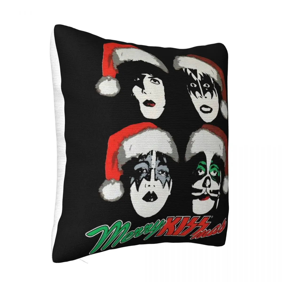 Kiss Band Merry Kissmas Christmas Reprinted Black Unisex S 234Xl P191 Middle Aged Cool Best Selling Pillow Case