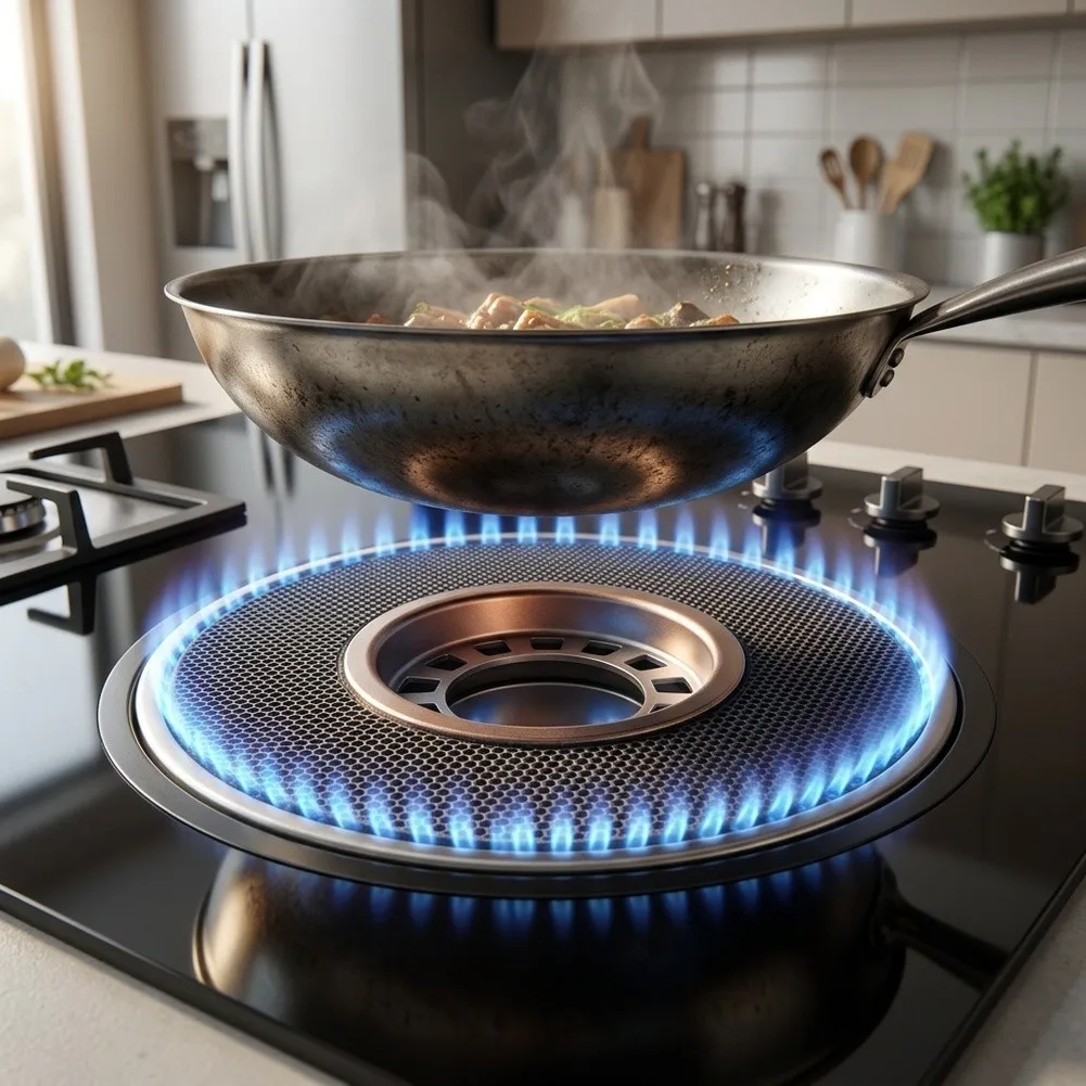 Flame Divider for Gas Stove - Heat Locking Combustion Net for Even Heat Distribution and Energy Efficient Cooking