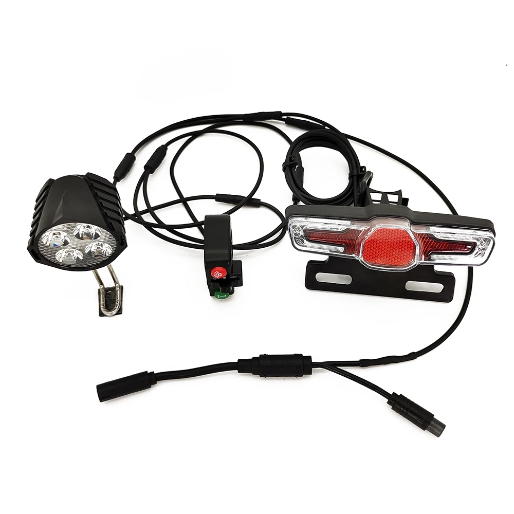 AliExpress EBKE Waterproof Cable Integrated Light Set FrontLight RearLight Turn Signal BrakeLight For Bafang Motor BBS 01 02 HD UART CAN