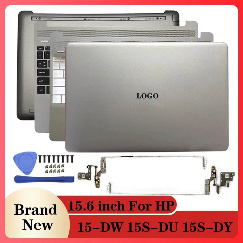 NEW For HP 15S-DU 15S-DY 15-DW 15-DU0048TU Laptop LCD Back Cover/Hinges/Palmrest/Bottom Case TPN-C139 L52012-001 Silver