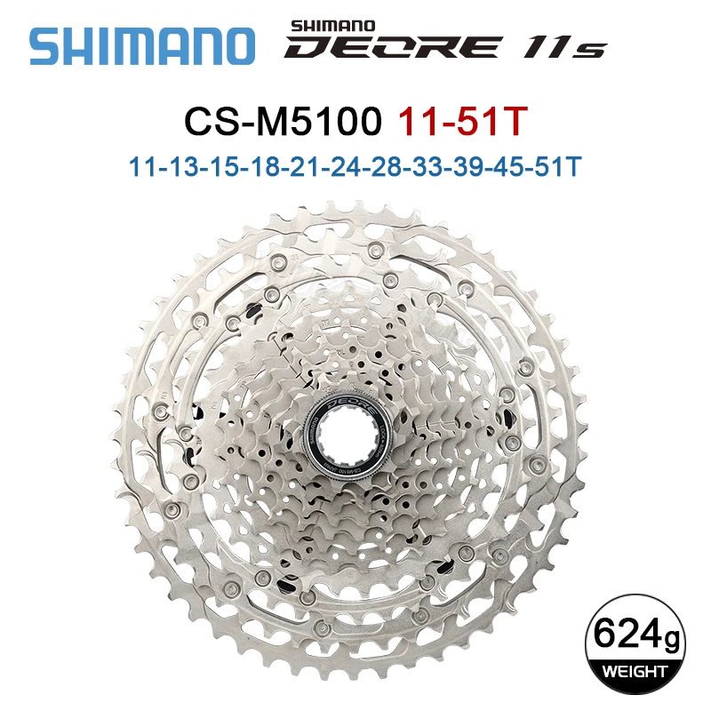 SHIMANO DEORE M4100/M5100/6100 10/11/12v Cassette Sprocket CS-M4100/M5100/6100 10-12 Speed K7 for MTB bike Original Parts