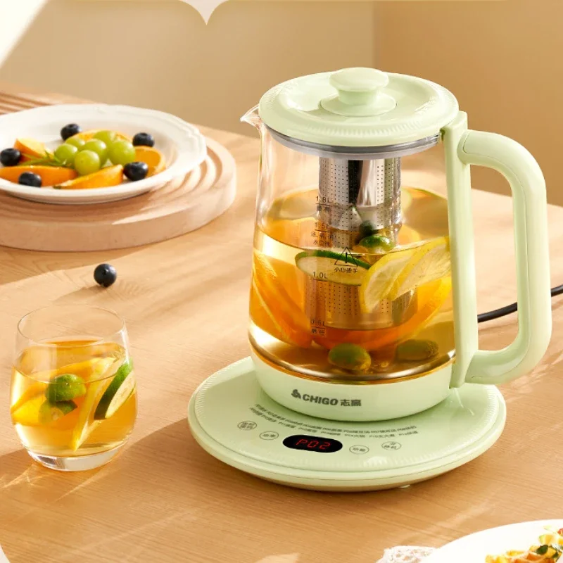 Multifunktionaler Thermostat-Wasserkocher für Zuhause, Büro-Glaskessel, 1,8 l kochender Tee-Gesundheitskessel, intelligenter Isolierkessel