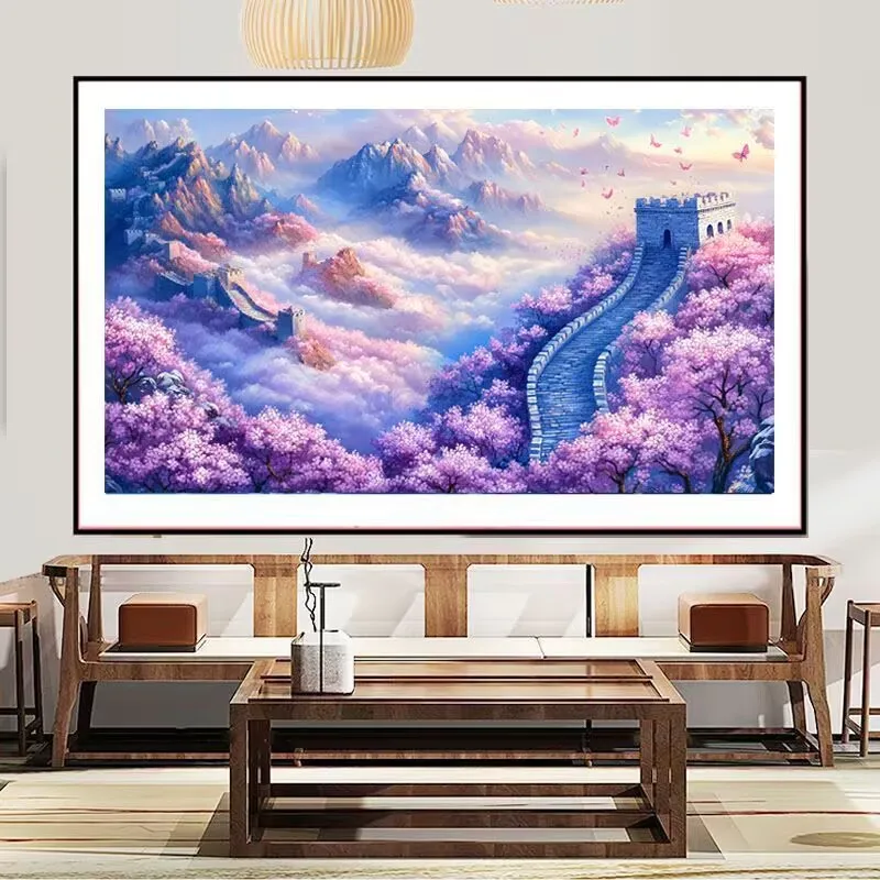 

11CT 9CT Великая стена вышивка DIY печатные наборы вышивка крестиком хлопковые наборы для рукоделия ремесла с иглами