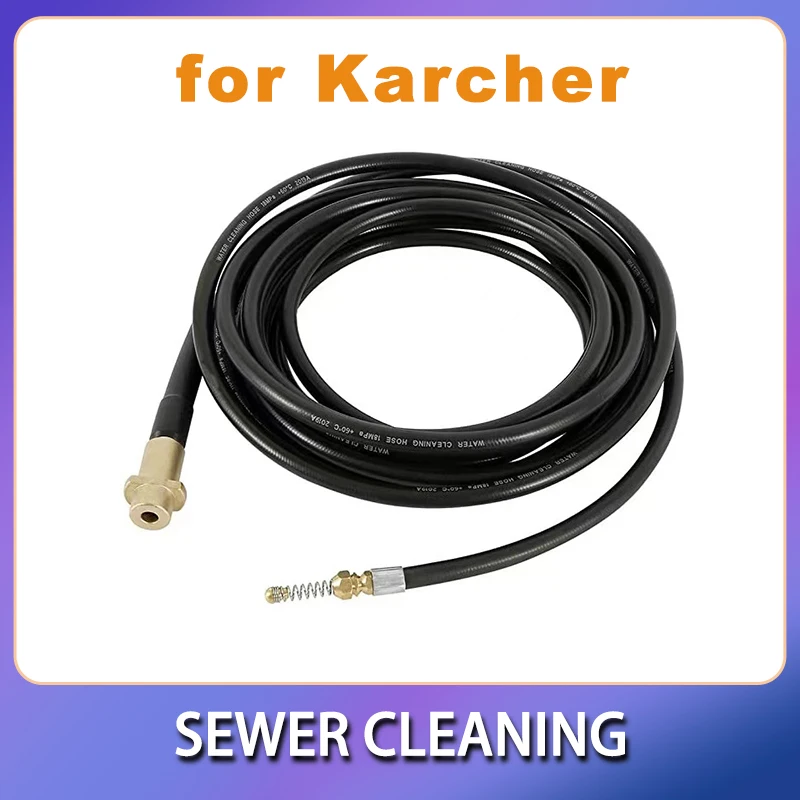 6/10/15/20m High Pressure Washer For Karcher Sewer Cleaning Dredging Jet Hose Kit Washing Hose Nozzle Blockage Clogging Pipeline