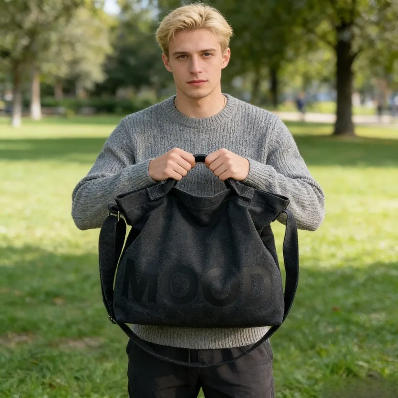 

1pcsSolid Color Canvas Tote Bag - Large Capacity Crossbody Shoulder Bag, Fashionable Casual Big Canvas Bag for Daily Use