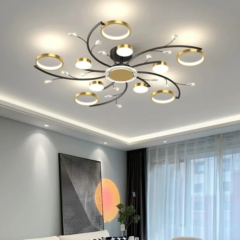 Modern Light Luxury Creative LED Chandelier Living Room Dining Room Coffee Shop Hotel Lighting Decoration Lights