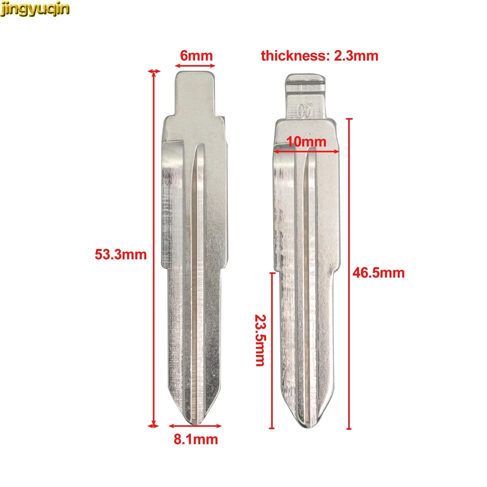 

Jingyuqin 100pcs 07# 52# Flip Folding Remote Car Key Blade For Suzuki Swift Isuzu No.07 52 Uncut Blank Replacement