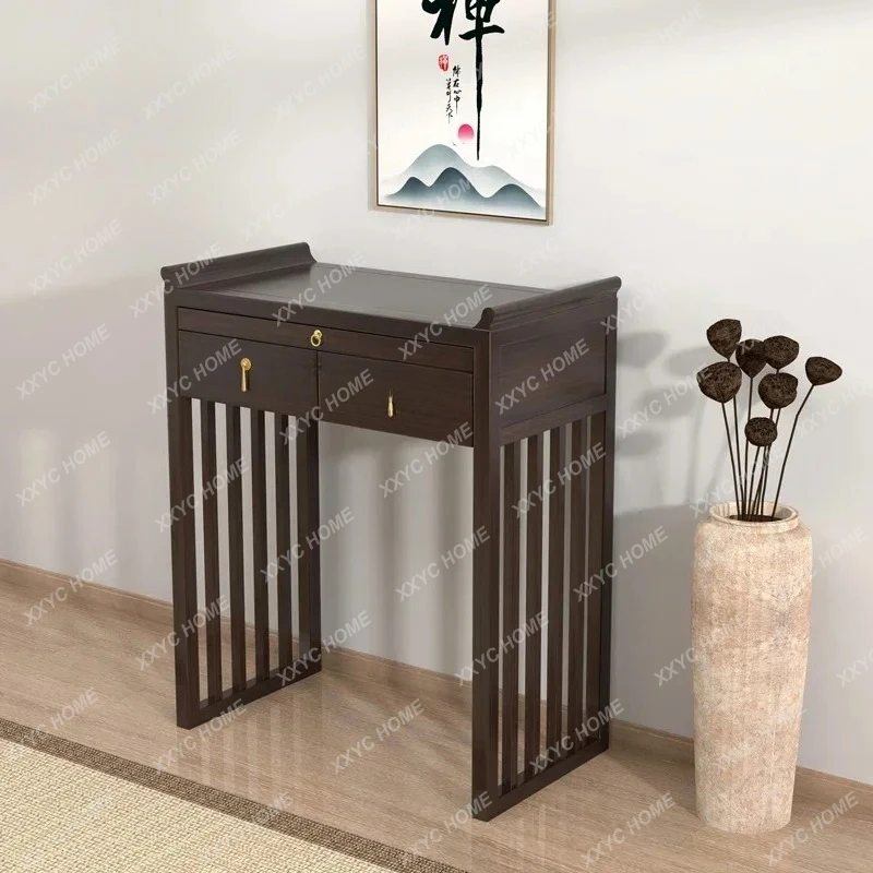 Q olid Wood Altar Incense Burner Table Domestic Buddhist Hall Buddha Table Chinese Prayer  Table Altar Altar HouseholdAsmt09
