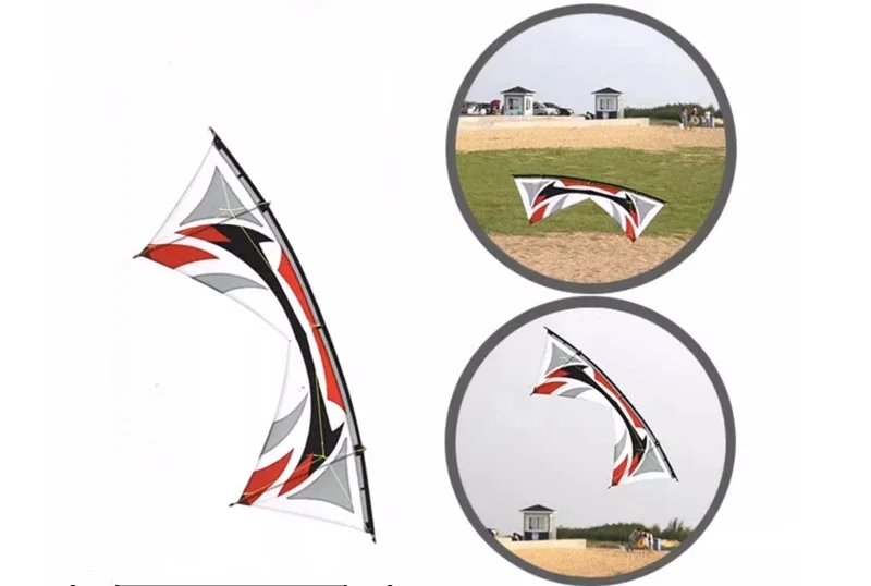 Free shipping quad line stunt kites for adults kite line rev outdoor fun sports kites albatross kite factory power ikitefly new