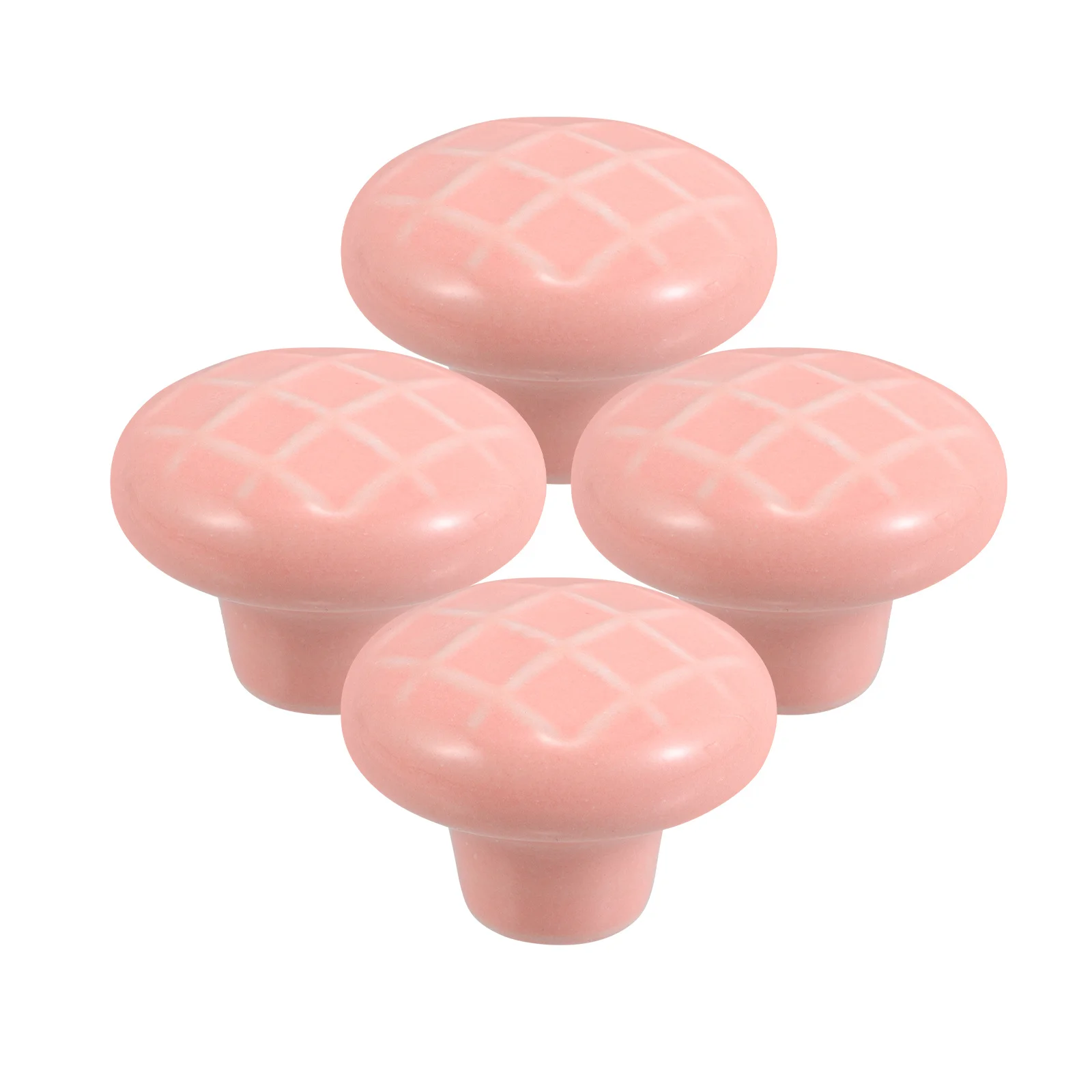 

4Pcs Pink Ceramic Drawer Pulls Minimalist Cabinet Handles Single Hole for Dresser Kitchen Closet Bathroom Decorative Knobs