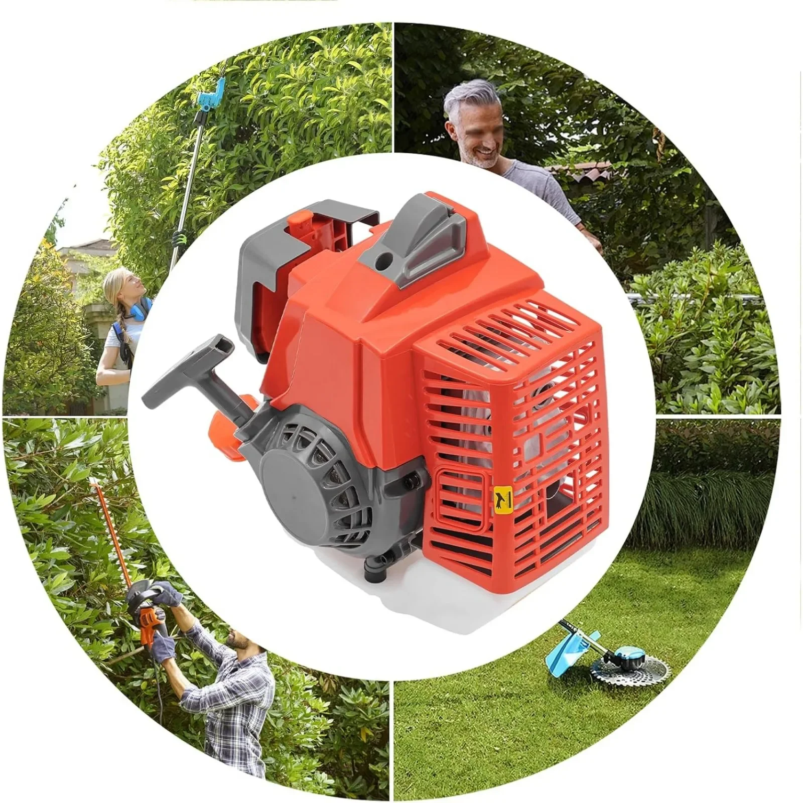 

2-тактный бензиновый двигатель, одноцилиндровый бензиновый двигатель 63CC с воздушным охлаждением, бензиновый двигатель с откатом мощностью 2,2 кВт