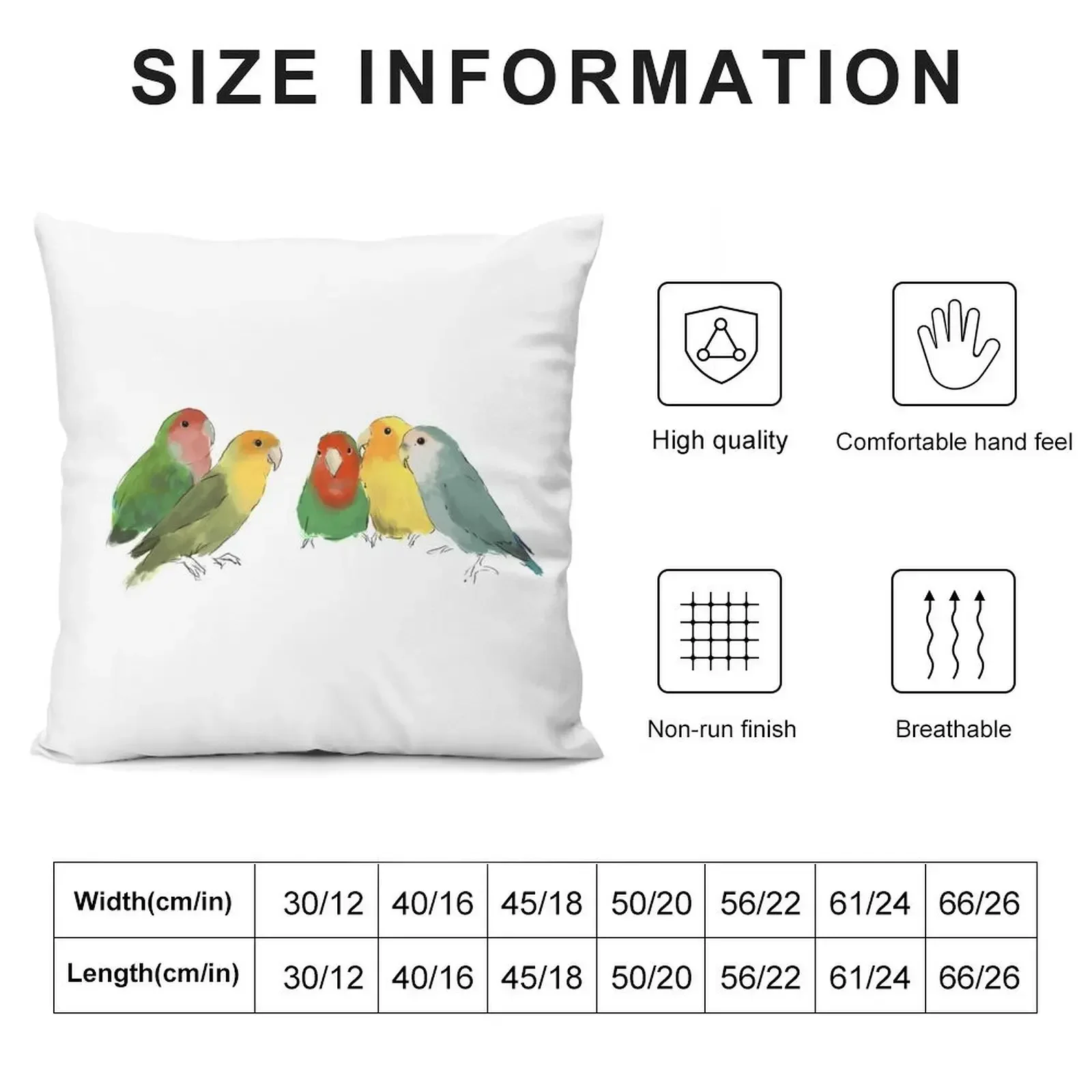 Lovebirds Throw Pillow Pillow Cases Sofa Cushion pillow